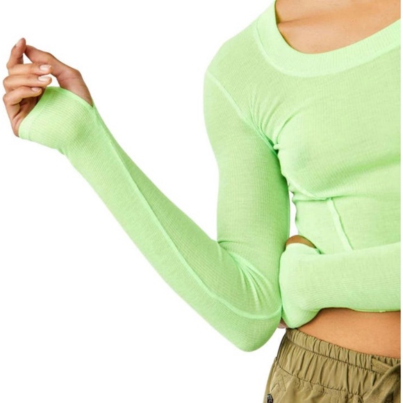 Free People Movement Mind Over Matter Long Sleeve Layer Top NWT - Picture 4 of 6